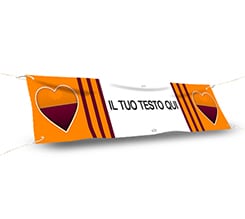 Crea striscione da stadio 150x30 Cuore giallo rosso
