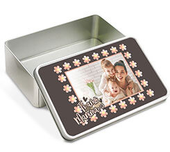 Scatola latta rettangolare Flowers mum