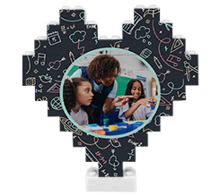 Mattoncini puzzle cuore disegni scuola