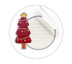 Adesivi rotondi grandi etichetta natalizia