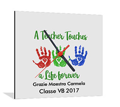 Orologio Quadrato in Legno Impronte bimbi