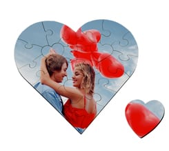 Puzzle a cuore in legno