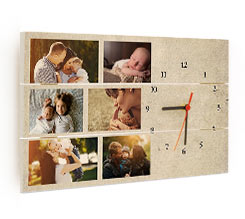 Orologio su listelli in Legno Collage Time