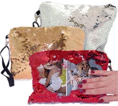 Pochette con Paillettes Collage