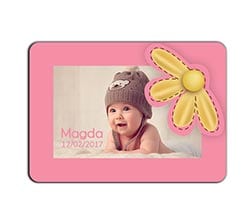 Calamita Rettangolare 8,8x6,3 Fiore giallo