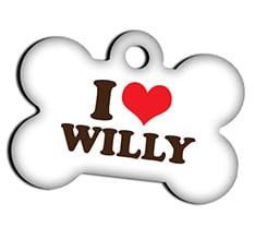 Medaglietta per Animali I Love