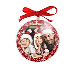Palla di Natale tonda Fiocchi di neve