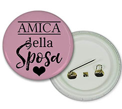 Spilla rotonda Amica della sposa