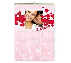 Calendario A4 pagina singola Hearts