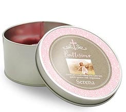 Scatola di latta tonda Baptism her