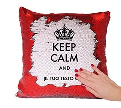 Cuscino con Paillettes keep Calm