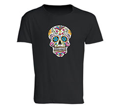T-shirt cotone fiammato uomo Teschio