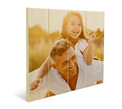 Stampa su listelli verticali in legno 32x32 cm