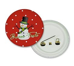 Spilla rotonda Red pois