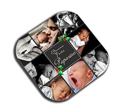 Sottobicchiere masonite quadrato Collage natalizio