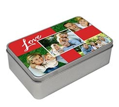 Scatola Latta Rettangolare Four Love