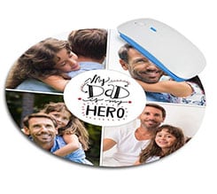 Tappetino mouse tondo Dad is my hero