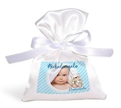 Sacchetto Portaconfetti Orsetto celeste