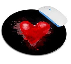 Tappetino mouse tondo Black love