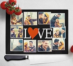 Tagliere in vetro Lovely collage