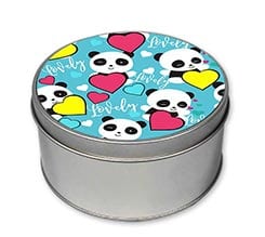 Scatola di latta tonda Panda