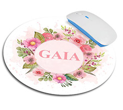 Tappetino mouse tondo Circle flowers