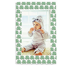 Coperta 150x100 Elefantini verdi