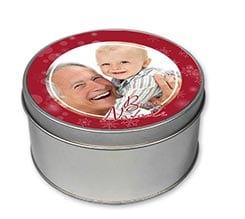 Scatola di latta tonda Buon Natale