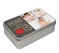 Scatola Latta Rettangolare Home is Here