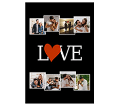 coperta in pile 150x220 cm con grafica love