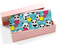 Portafoglio donna in pelle colorato Lovely panda