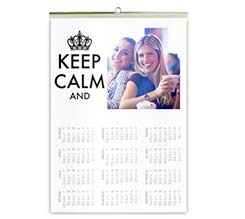 Keep Calm Bianco Calendari A4 Pagina Singola