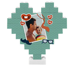 Puzzle mattoncini cuore Buona festa del papà