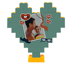 Puzzle mattoncini cuore Buona festa del papà