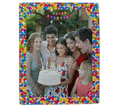 Puzzle Magnetico 24x19 con foto e grafica festone compleanno