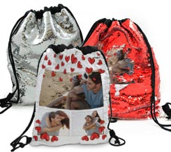 Sacca con paillettes Hearts