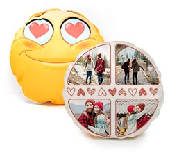 Cuscino Emoji Collage Cuori