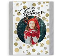 Coperta matrimoniale con foto e grafica fiocchi di neve