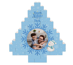 Mattoncini puzzle albero Fiocco di neve papà