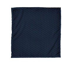 foulard personalizzato online blu con ondine oro