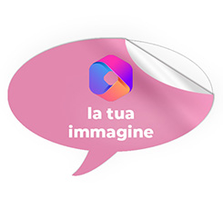 Adesivo a forma di fumetto