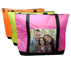 Borsa colorata personalizzata con foto famiglia