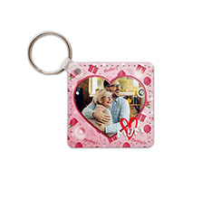 Portachiavi quadrato pelle per la mamma