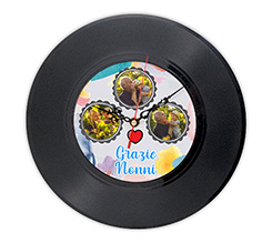 Orologio da parete in vinile Grazie nonni