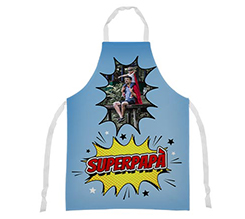 Grembiule per la festa del Papà con foto e grafica Superpapà
