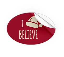 Adesivi ovali piccoli I believe