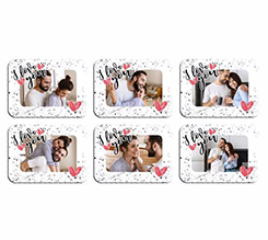 Calamita rettangolare love Pack da 6