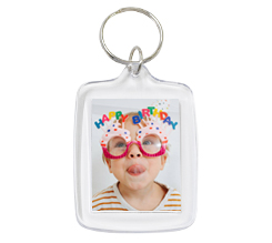 portachiavi rettangolare in plastica personalizzato