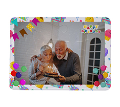 Puzzle Magnetico 18x13 con foto e grafica festa compleanno