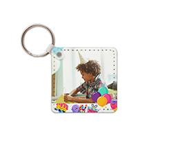 Portachiavi quadrato pelle festa compleanno